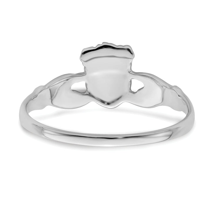 14kt white gold ladies claddagh ring