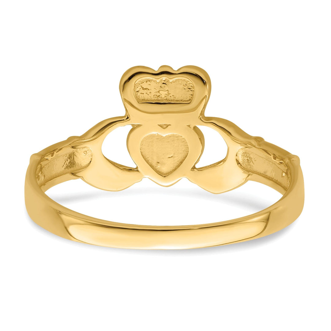 ladies 14kt yellow gold claddagh ring