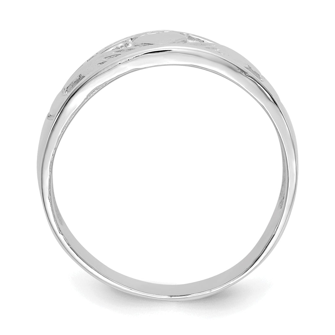 14kt white gold ladies claddagh ring