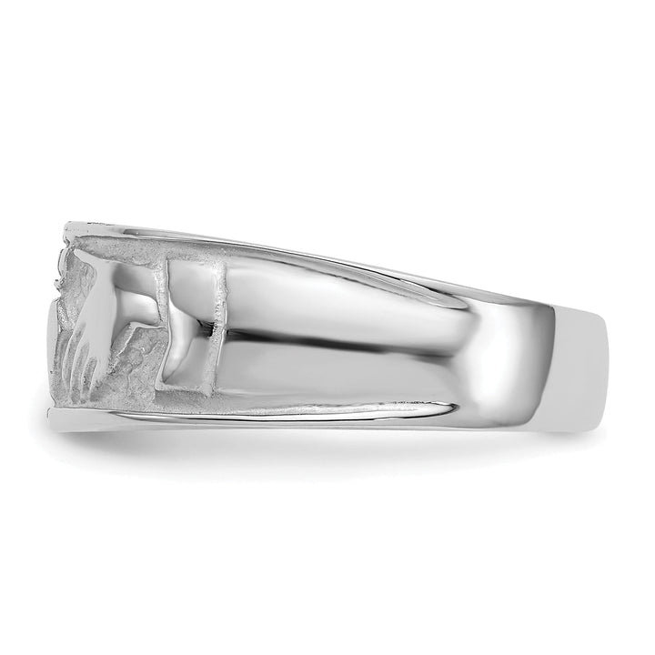 14kt white gold ladies claddagh ring