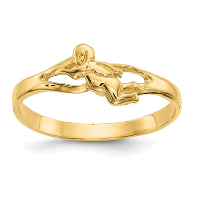 14k Yellow Gold Angel Baby Children's Ring at $ 63.25 only from Jewelryshopping.com