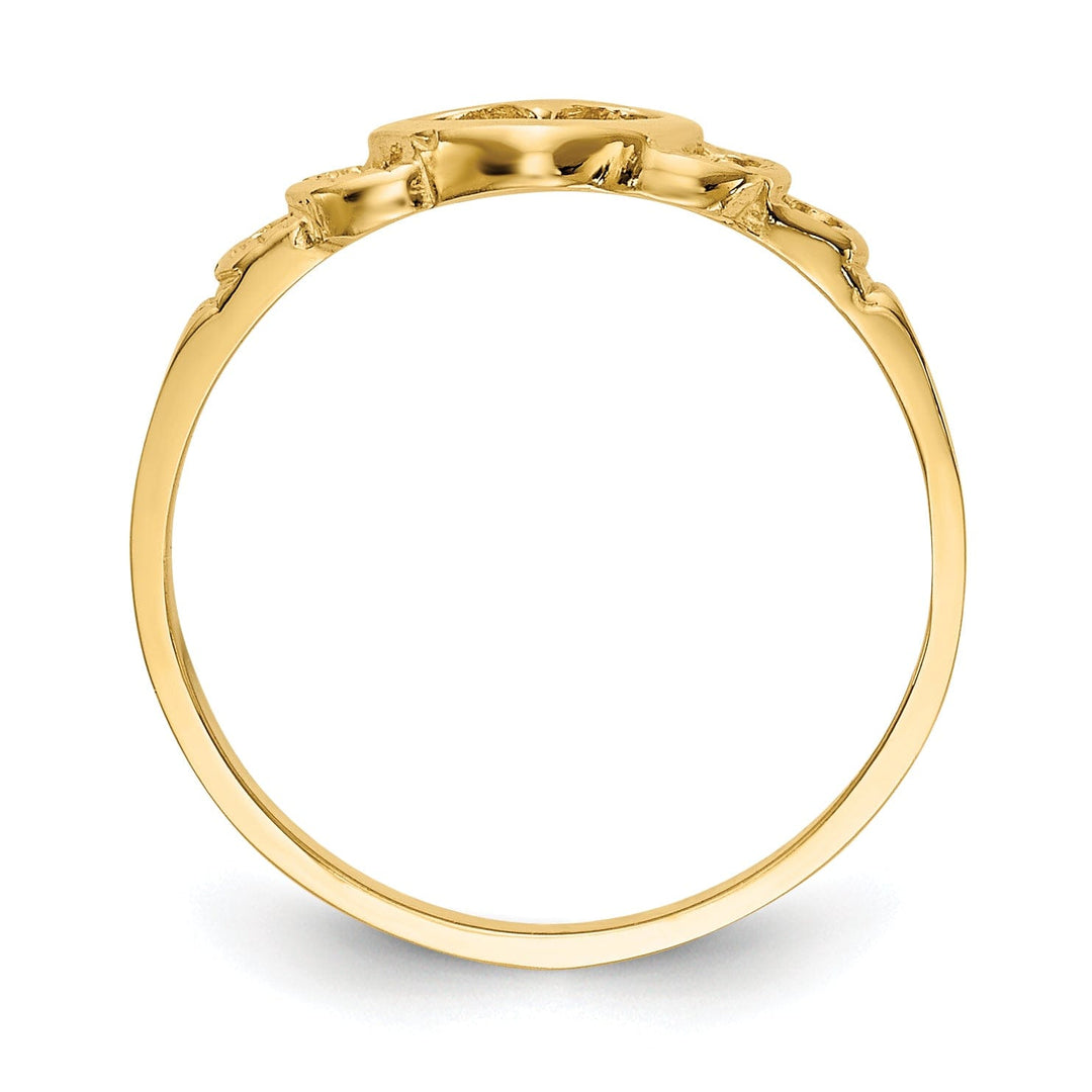 14k Yellow Gold Heart Baby Children's Ring