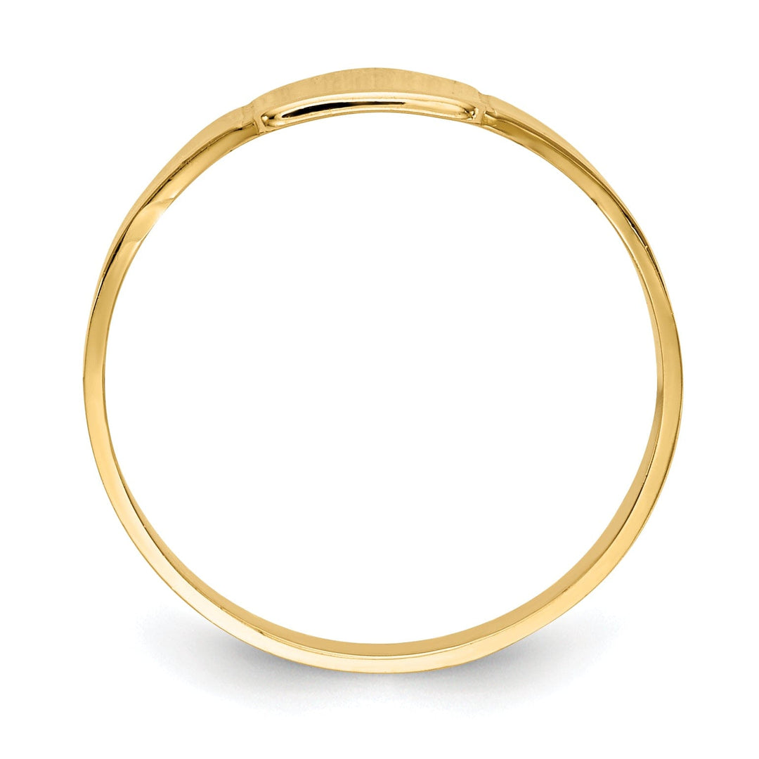 14k Yellow Gold Square Signet Baby Ring