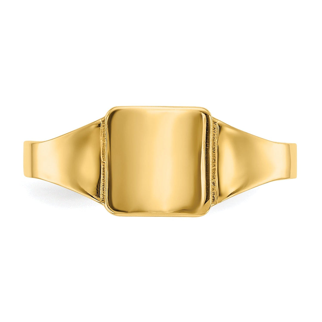 14k Yellow Gold Square Signet Baby Ring