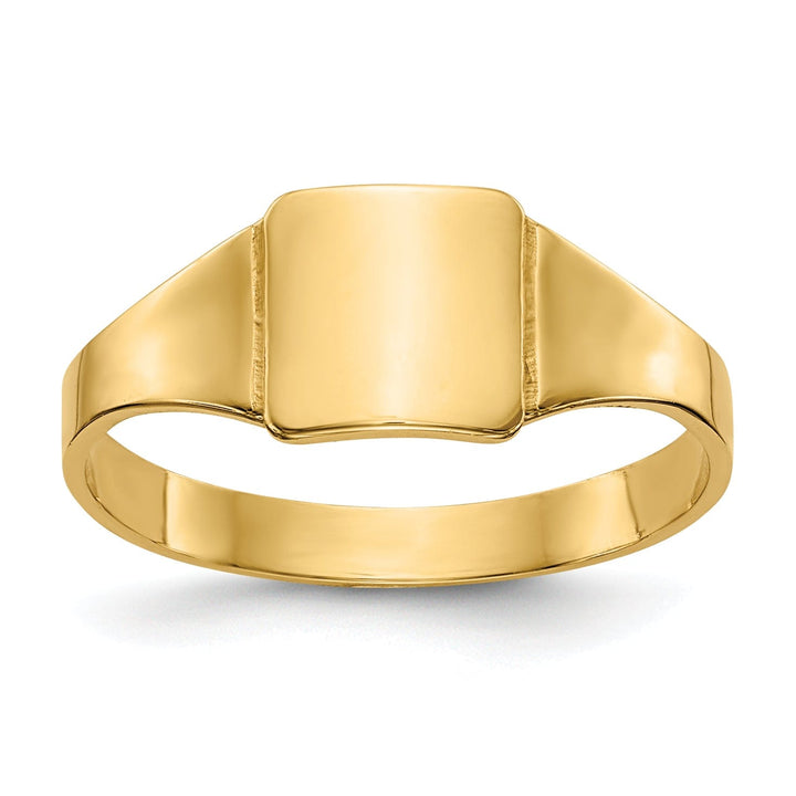 14k Yellow Gold Square Signet Baby Ring