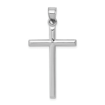 14k White Gold Hollow Cross Pendant at $ 91.07 only from Jewelryshopping.com