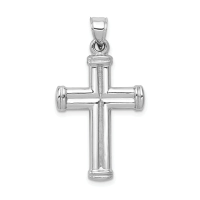 14k White Gold Hollow Cross Pendant at $ 139.11 only from Jewelryshopping.com