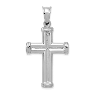 14k White Gold Hollow Cross Pendant at $ 231.18 only from Jewelryshopping.com