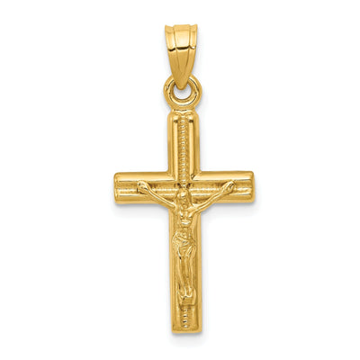 14k Yellow Gold Hollow Crucifix Pendant at $ 74.1 only from Jewelryshopping.com