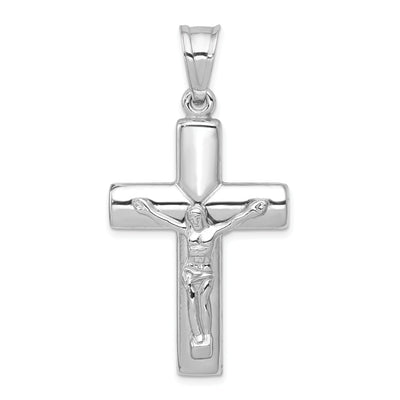 14k White Gold Reversible Crucifix Cross Pendant at $ 257.19 only from Jewelryshopping.com