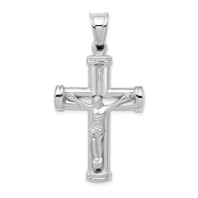 14k White Gold Reversible Crucifix Cross Pendant at $ 261.21 only from Jewelryshopping.com