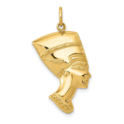 14k Yellow Gold Polished Finish Queen Nefertiti Charm Pendant at $ 166.12 only from Jewelryshopping.com