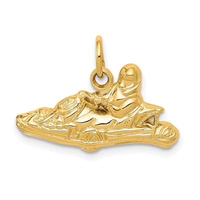 14k Yellow Gold Go-Kart Charm at $ 91.14 only from Jewelryshopping.com