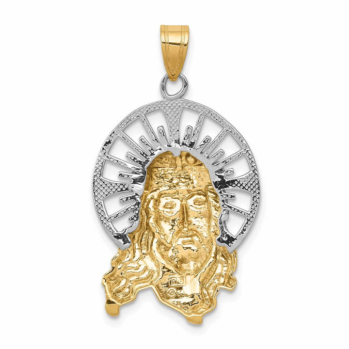 14K Tri Color Gold Christ Charm
