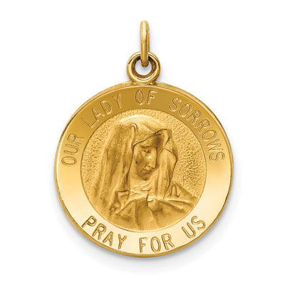 14k Yellow Gold Our Lady of Sorrows Medal at $ 181.46 only from Jewelryshopping.com