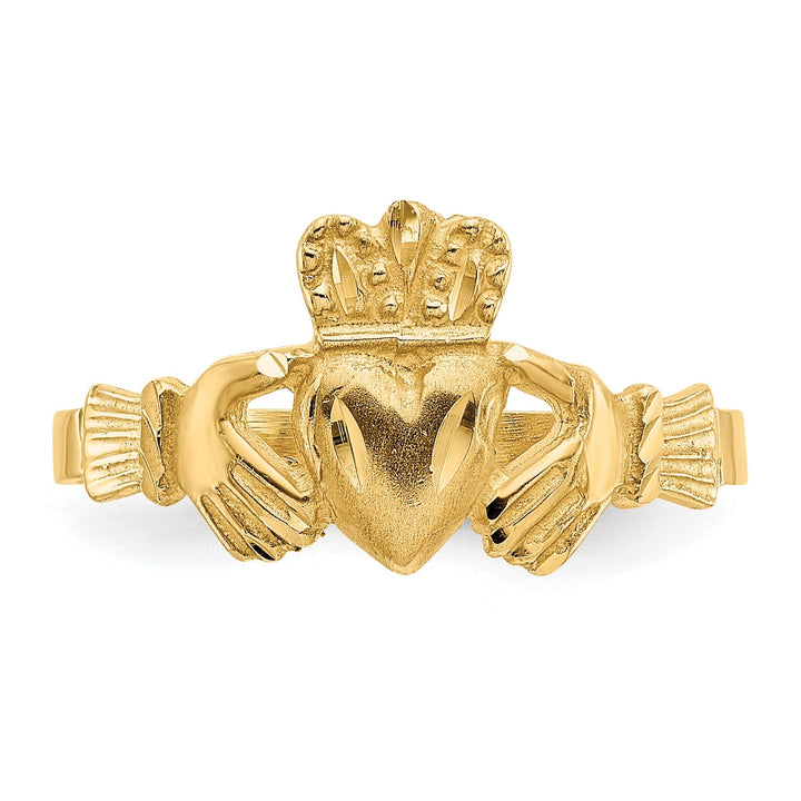 Womens 14kt D.C yellow gold claddagh ring