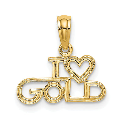 14K Yellow Gold Solid Polished Textured Finish School House Building Charm Pendant