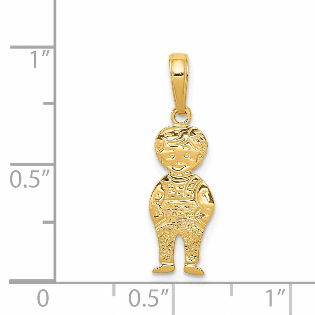 14 Yellow Gold Boy with Hands in Pocket Pendant