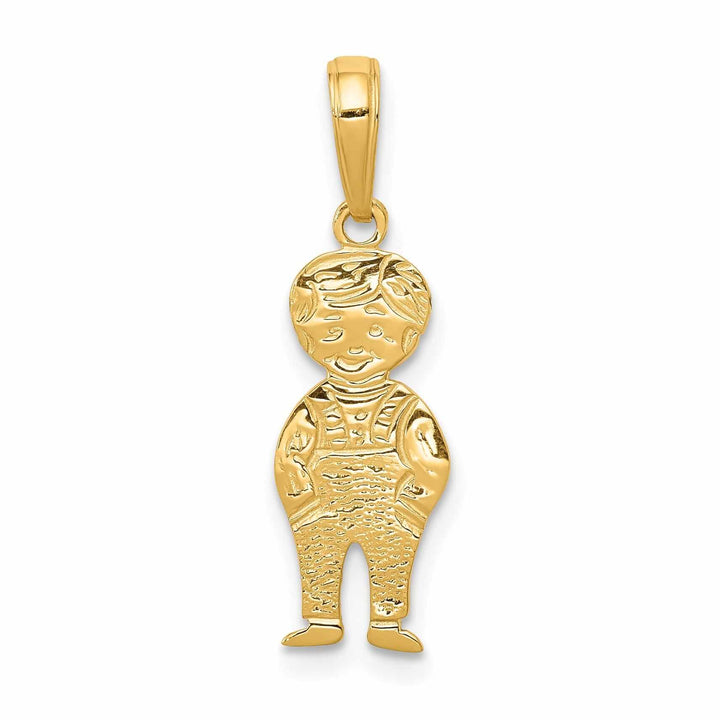 14 Yellow Gold Boy with Hands in Pocket Pendant