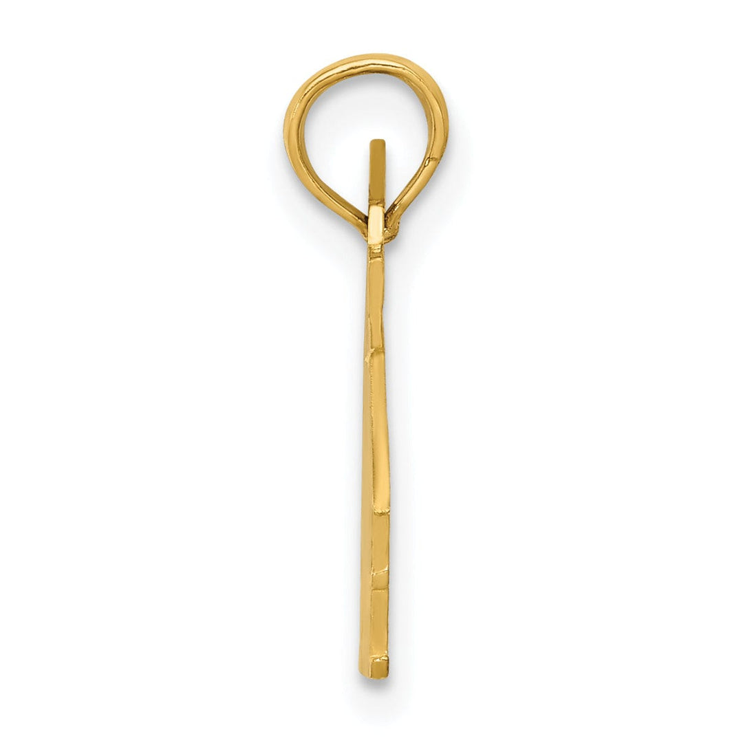 Solid 14 Yellow Gold School House Charm Pendant