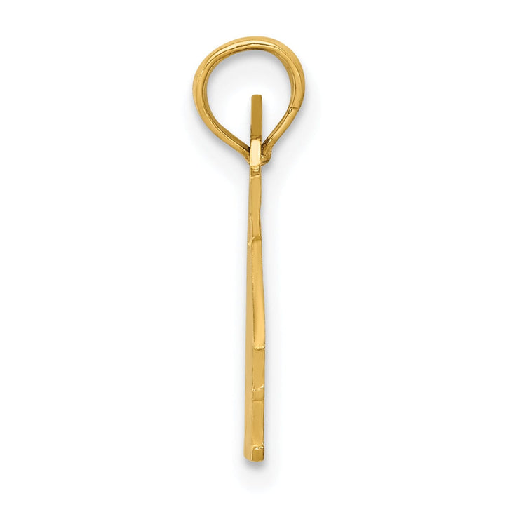 Solid 14 Yellow Gold School House Charm Pendant