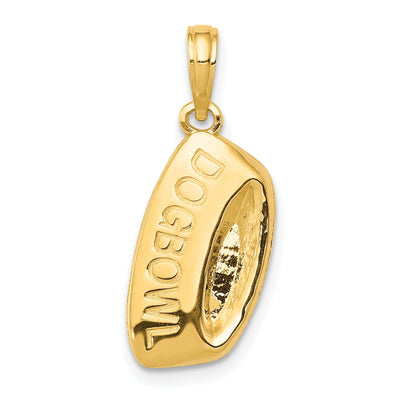 14K Yellow Gold Solid Polished Finish Dog Bowl Charm Pendant at $ 113.12 only from Jewelryshopping.com