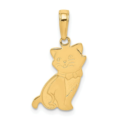 14k Yellow Gold Solid Polished Finish Cats Sitting Charm Pendant at $ 118.83 only from Jewelryshopping.com