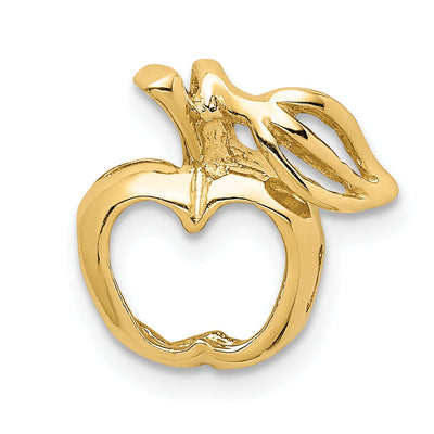 14K Yellow Gold Solid Polished Finish Cut Out Design Apple Chain Slide Pendant at $ 111.81 only from Jewelryshopping.com