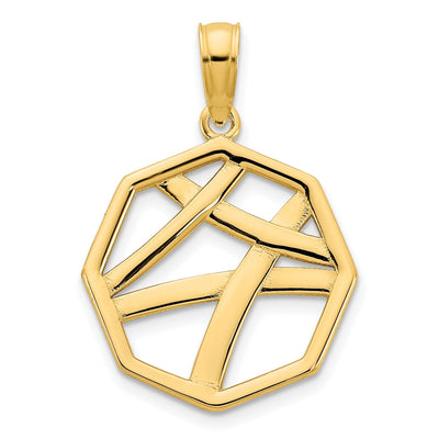 Solid 14k Yellow Gold Barbell Charm Pendant at $ 134.16 only from Jewelryshopping.com