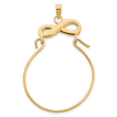 14k Yellow Gold Polished Finish Infinity Design Charm Holder Pendant at $ 146.46 only from Jewelryshopping.com