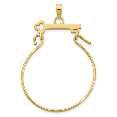 14k Yellow Gold Polished Finish Key Design Charm Holder Pendant at $ 108.55 only from Jewelryshopping.com