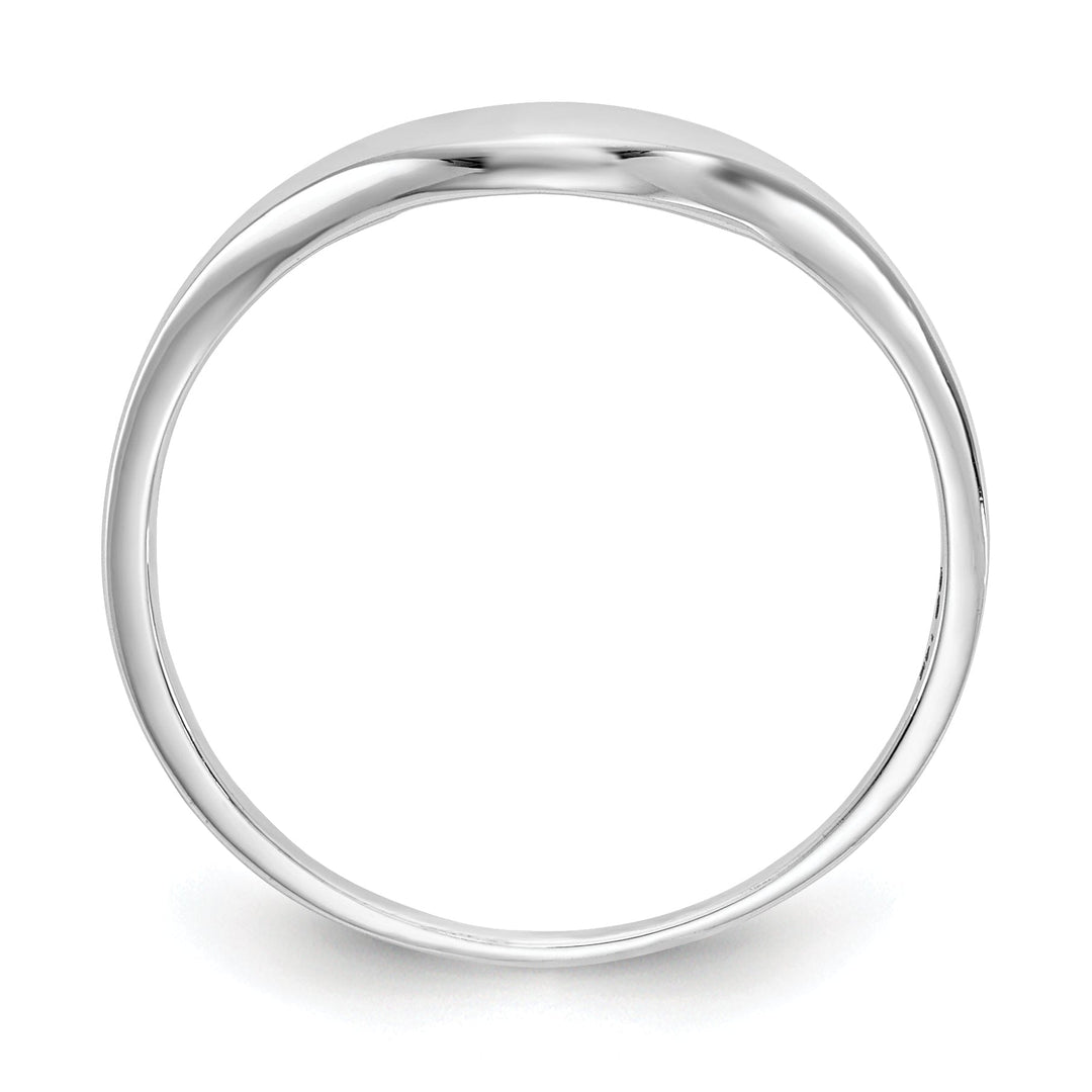 14k White Gold Timeless Creations Swirl Ring