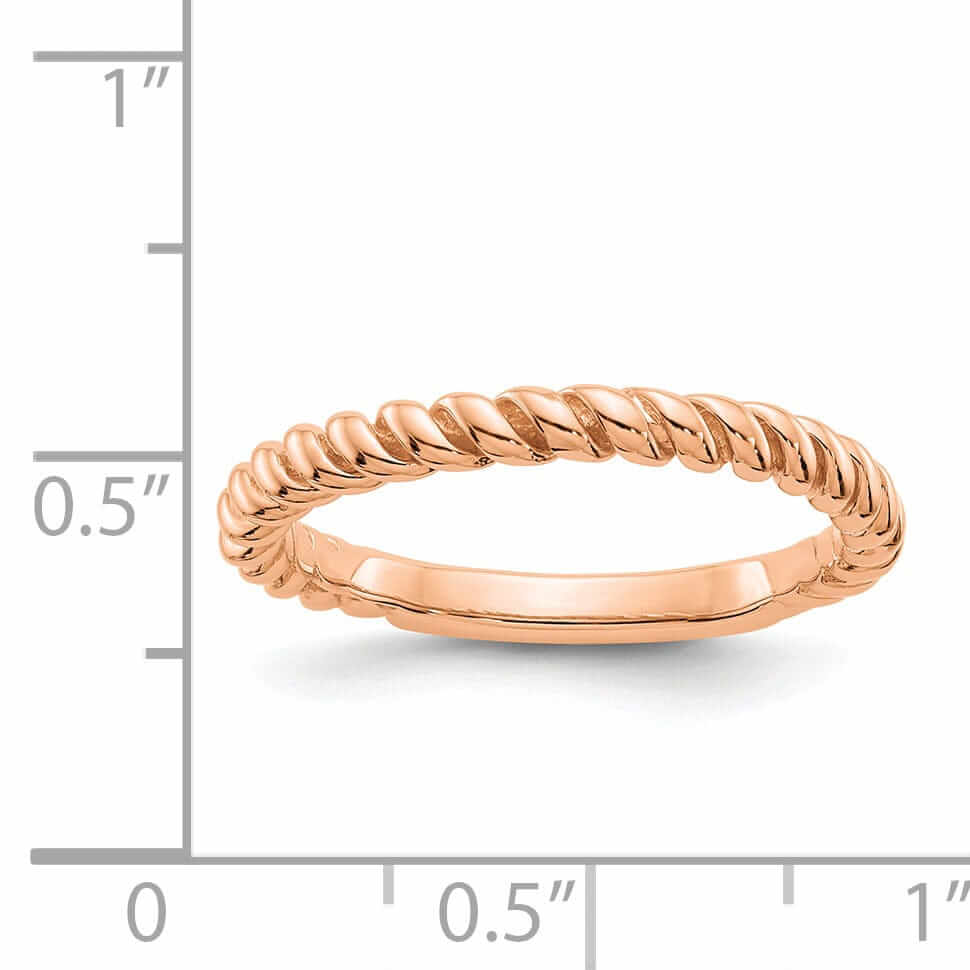 14k Rose Gold Timeless Creations Twisted Band