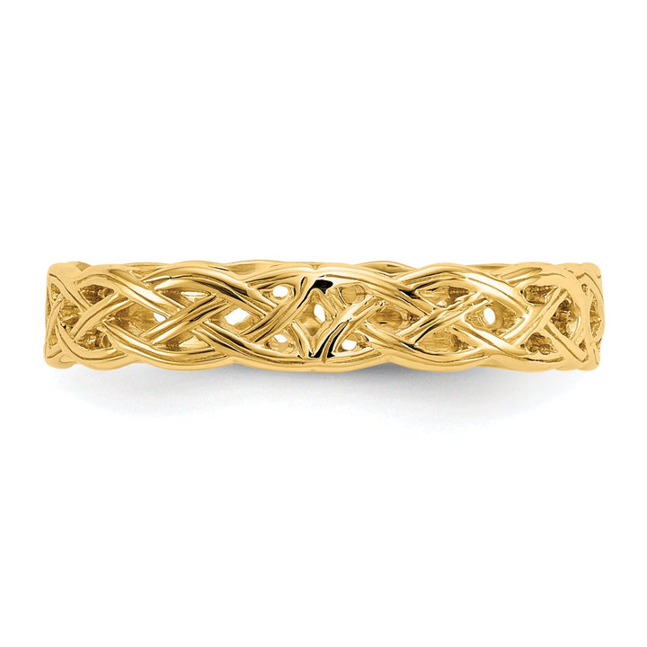 14k Yellow Gold Polished Celtic Knot Band