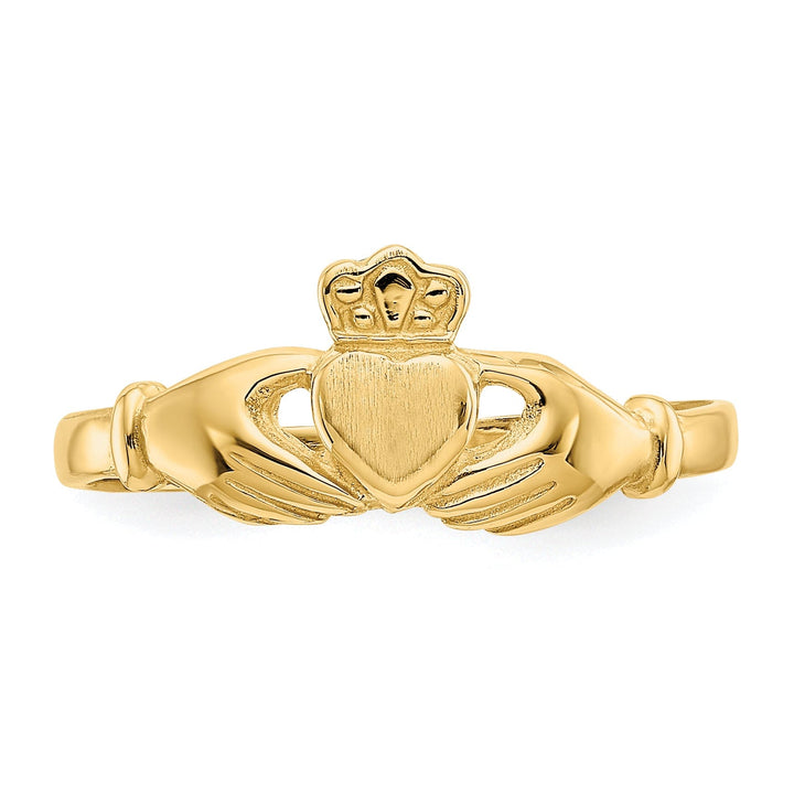 Ladies 14kt yellow gold claddagh ring