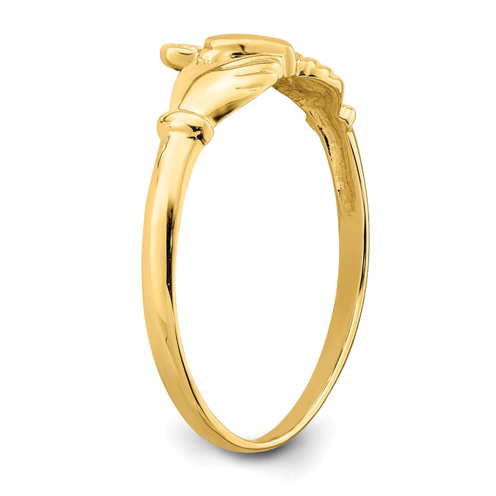 Ladies 14kt yellow gold claddagh ring