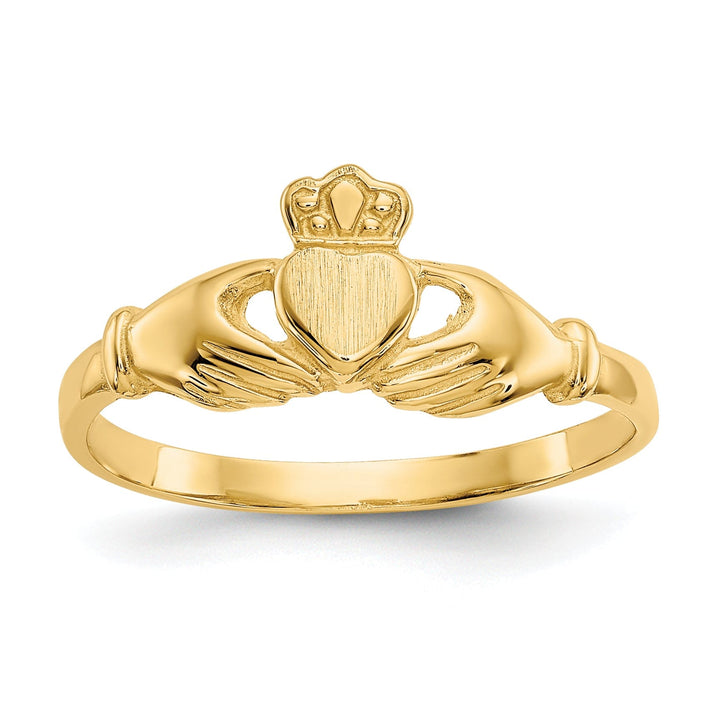 Ladies 14kt yellow gold claddagh ring