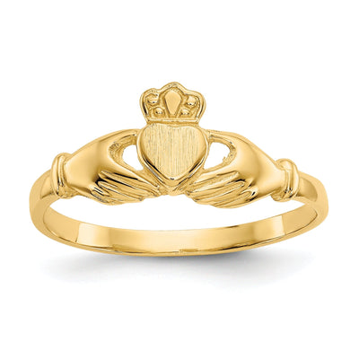 Ladies 14kt yellow gold claddagh ring at $ 117.78 only from Jewelryshopping.com