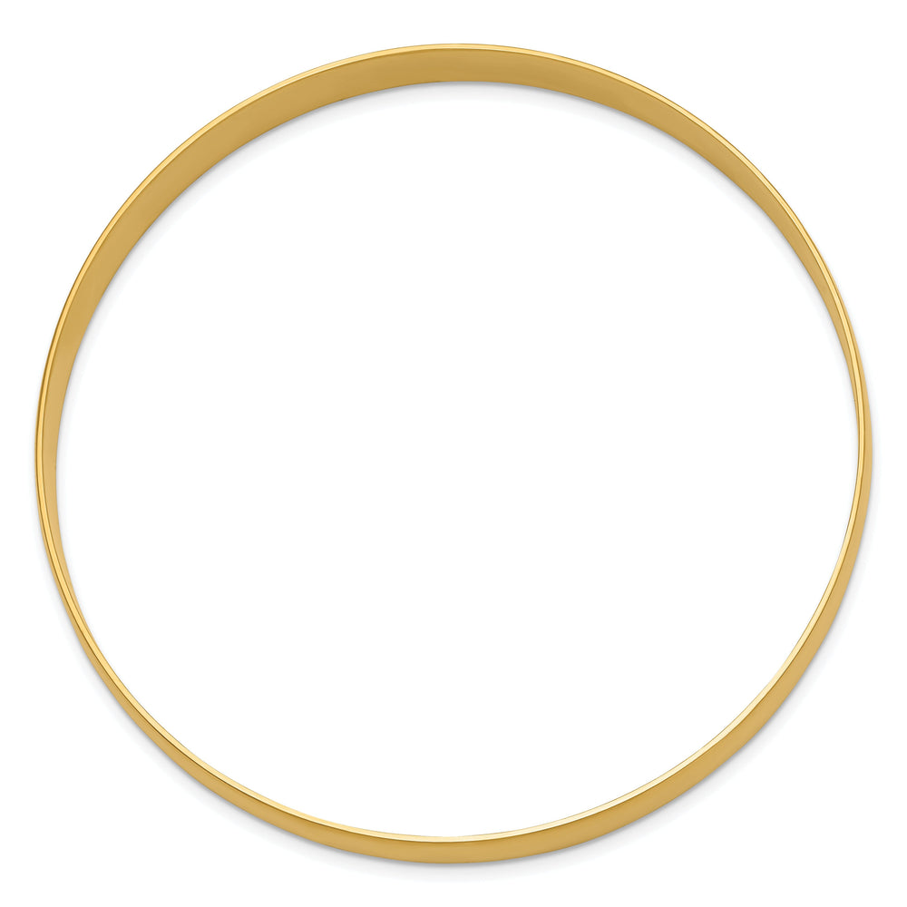 14k Yellow Gold Solid Half-Round Slip-On Bangle