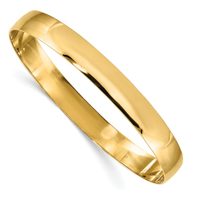 14k Yellow Gold Solid Half-Round Slip-On Bangle at $ 1845.71 only from Jewelryshopping.com