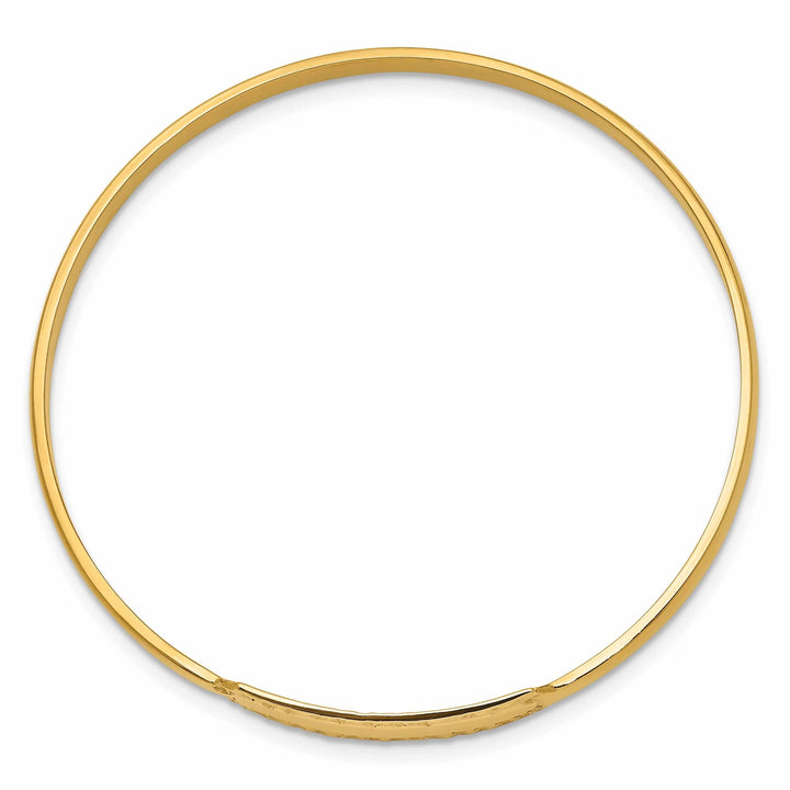 14k Slip on 5.5 Inch Baby ID Bangle Bracelet