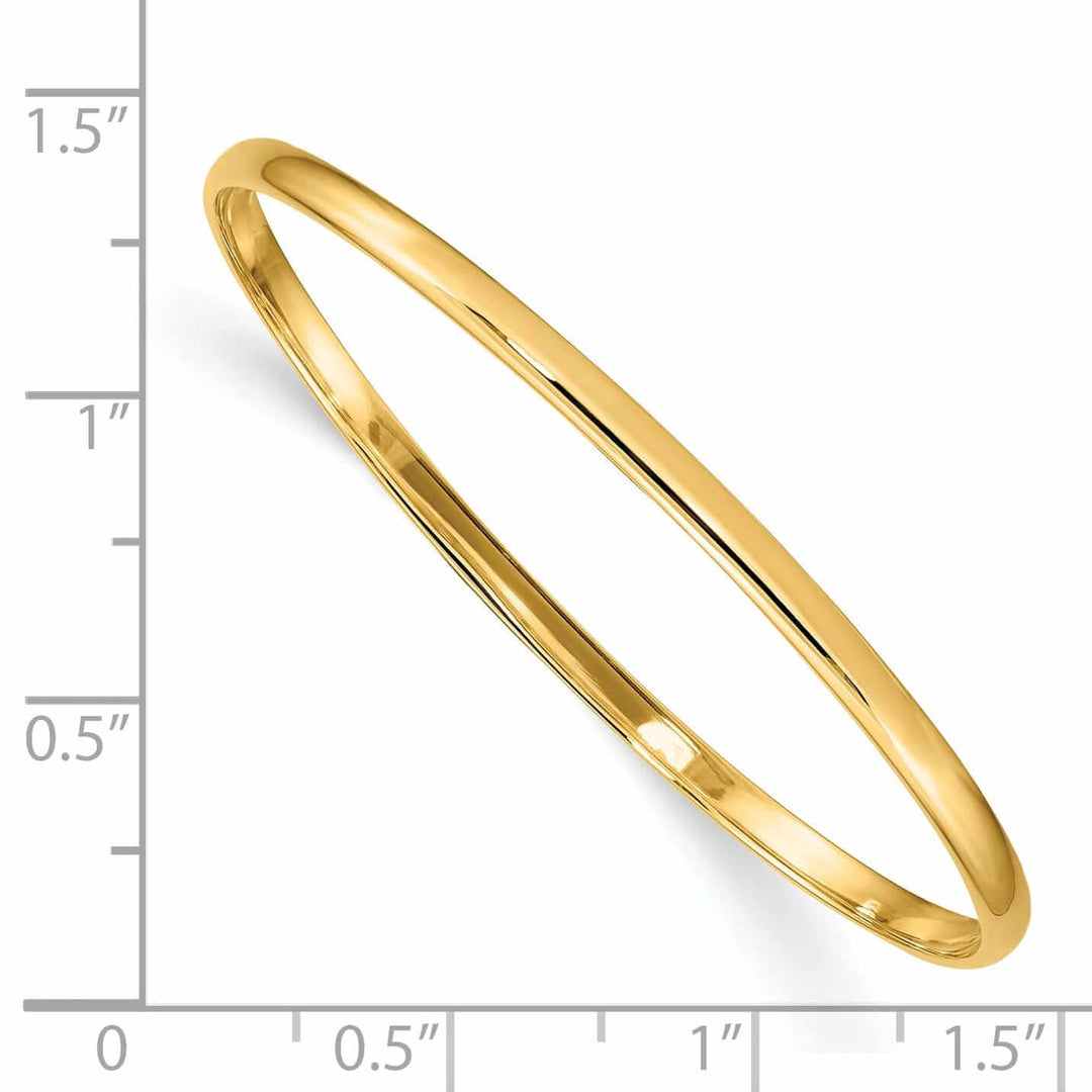 14k Slip on 5.5 Inch Baby Bangle Bracelet