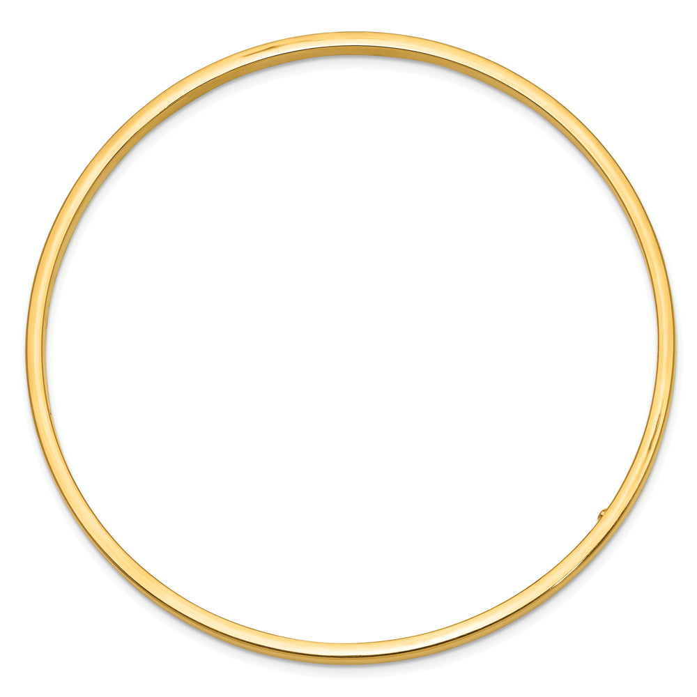 14k Yellow Gold Square Tube Slip-on Bangle