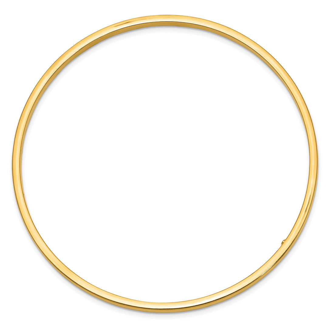 14k Yellow Gold Square Tube Slip-on Bangle