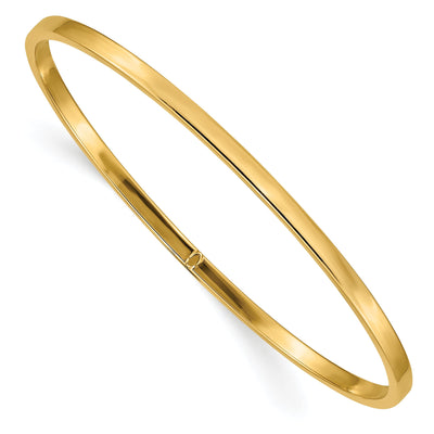 14k Yellow Gold Square Tube Slip-on Bangle at $ 371.25 only from Jewelryshopping.com