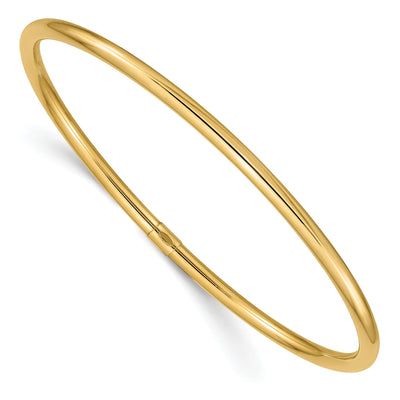 14k Yellow Gold Round Tube Slip-on Bangle at $ 345.92 only from Jewelryshopping.com