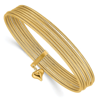 14k Yellow Gold Slip On 7 Bangles at $ 1260.06 only from Jewelryshopping.com
