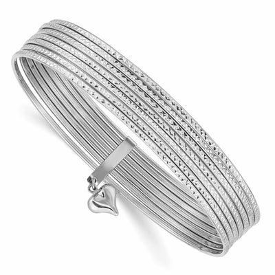 14k Gold Diamond Cut Slip On 7 Bangles at $ 1194.85 only from Jewelryshopping.com