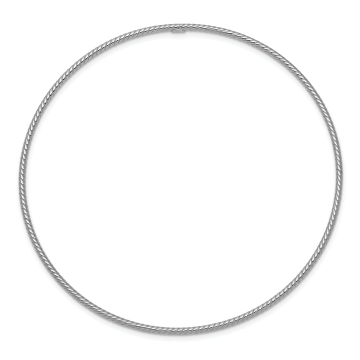 14kWhite Gold Twist Bangle Bracelet