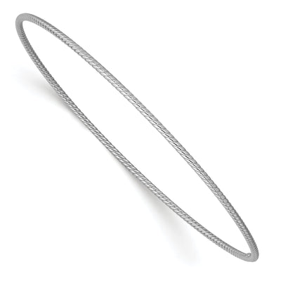 14kWhite Gold Twist Bangle Bracelet at $ 190.83 only from Jewelryshopping.com